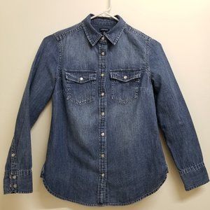 J. Crew Petite Western chambray shirt in vintage